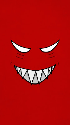 iPhone wallpaper with an evil character. Drawn by Boriana Giormova