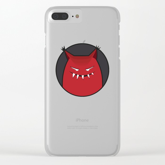 Evil monster clear iPhone case at Society6