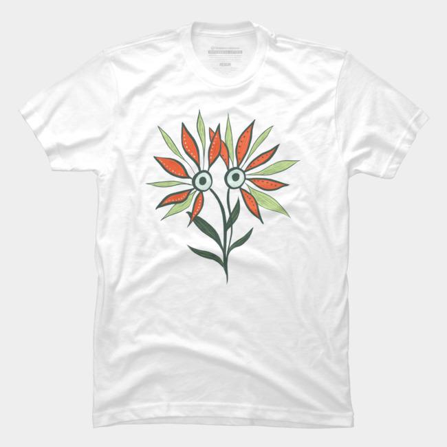 Cute monster shirt with a flower character at Design By humans