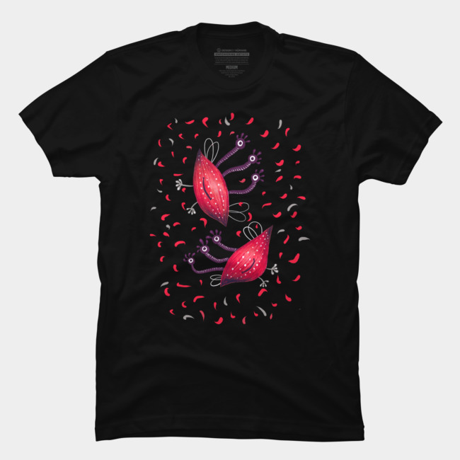 Cute aliens with three eyes tee at Design By humans