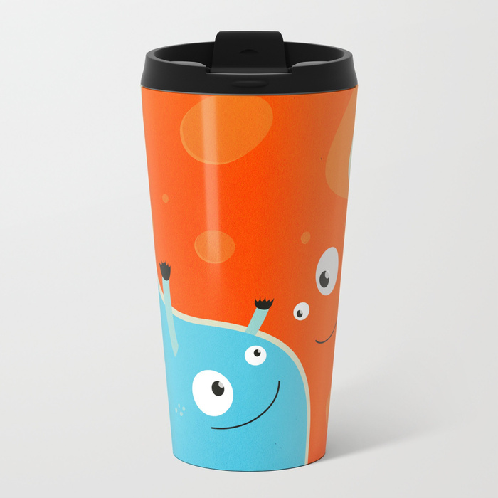 Happy mother and child metal travel mug at Society6