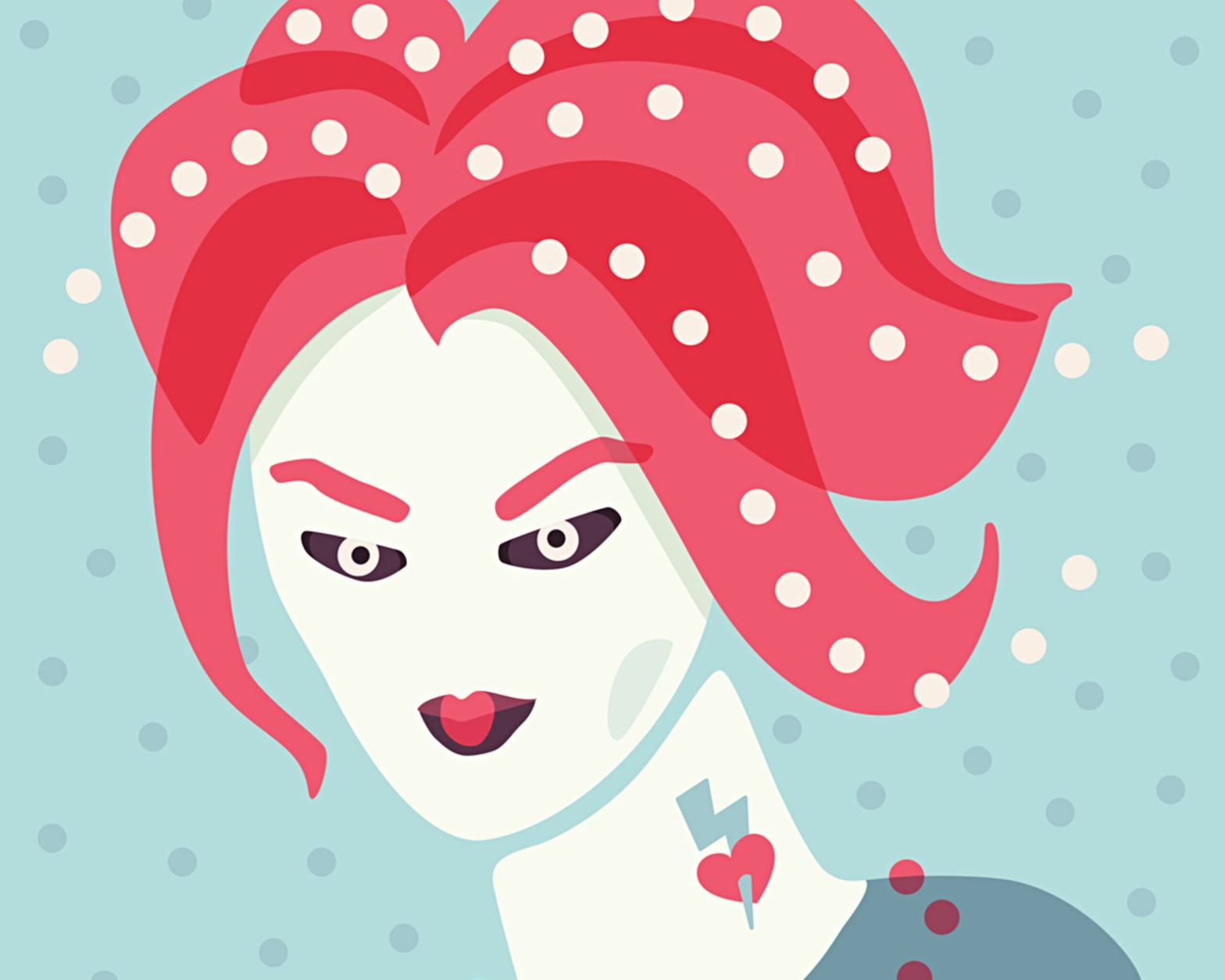 pink hair girl portrait