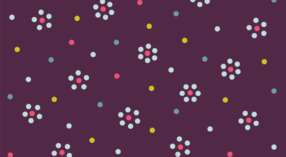 Floral dots girly pattern