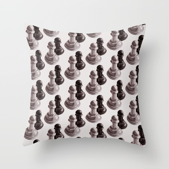 Chess art pillow at Society6