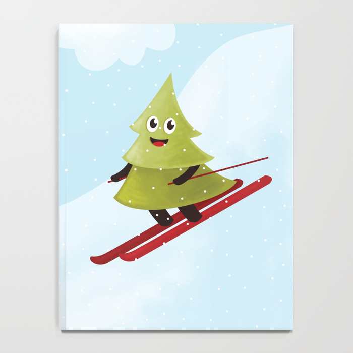 Pine tree on ski notebook at Society6