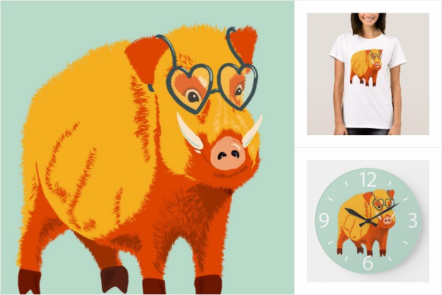 Boar with glasses