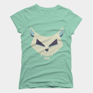 Pastel evil cat skull t-shirt by boriana at Design By Humans