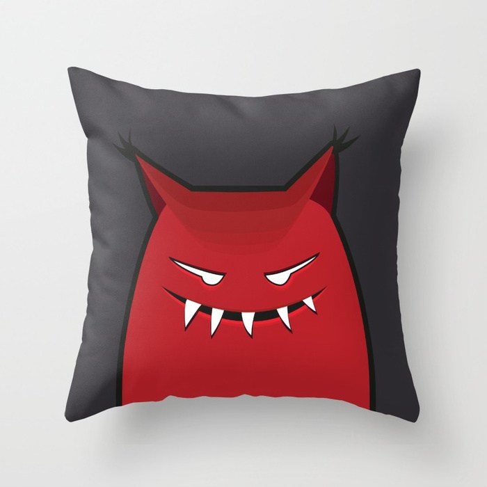 Evil monster pillow at Society6