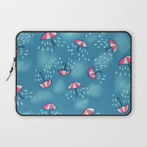 Umbrella pattern with rain laptop sleeve / Society6