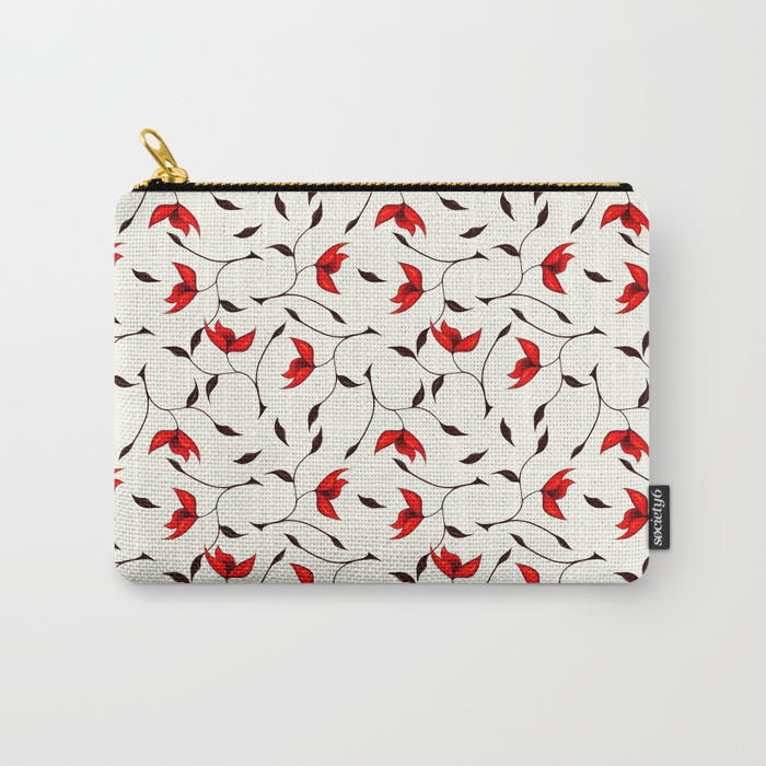 Strange red flowers pattern at Society6