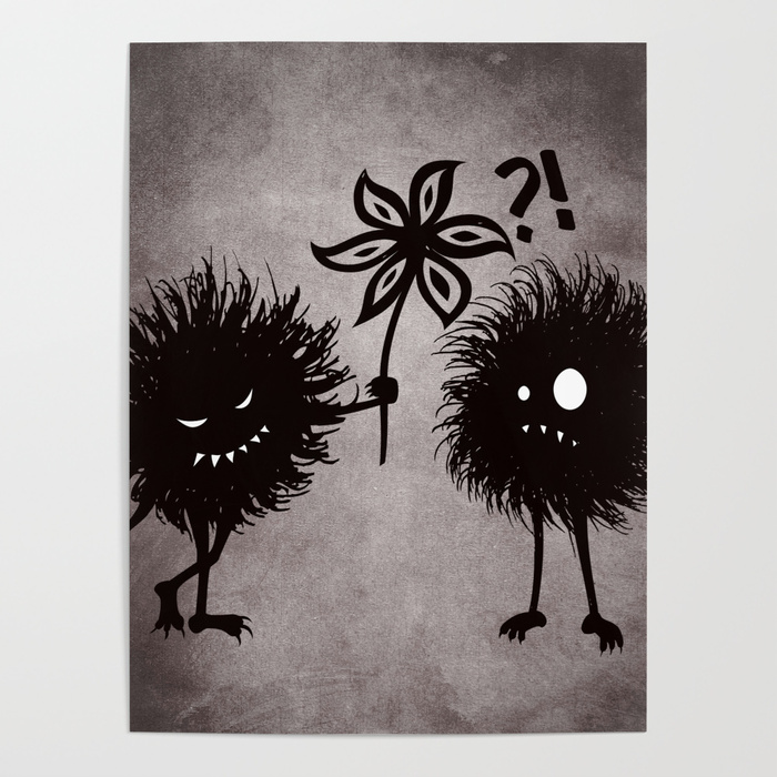 Evil bugs friends cute gothic poster at Society6