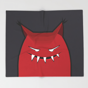 Evil monster blanket at Society6