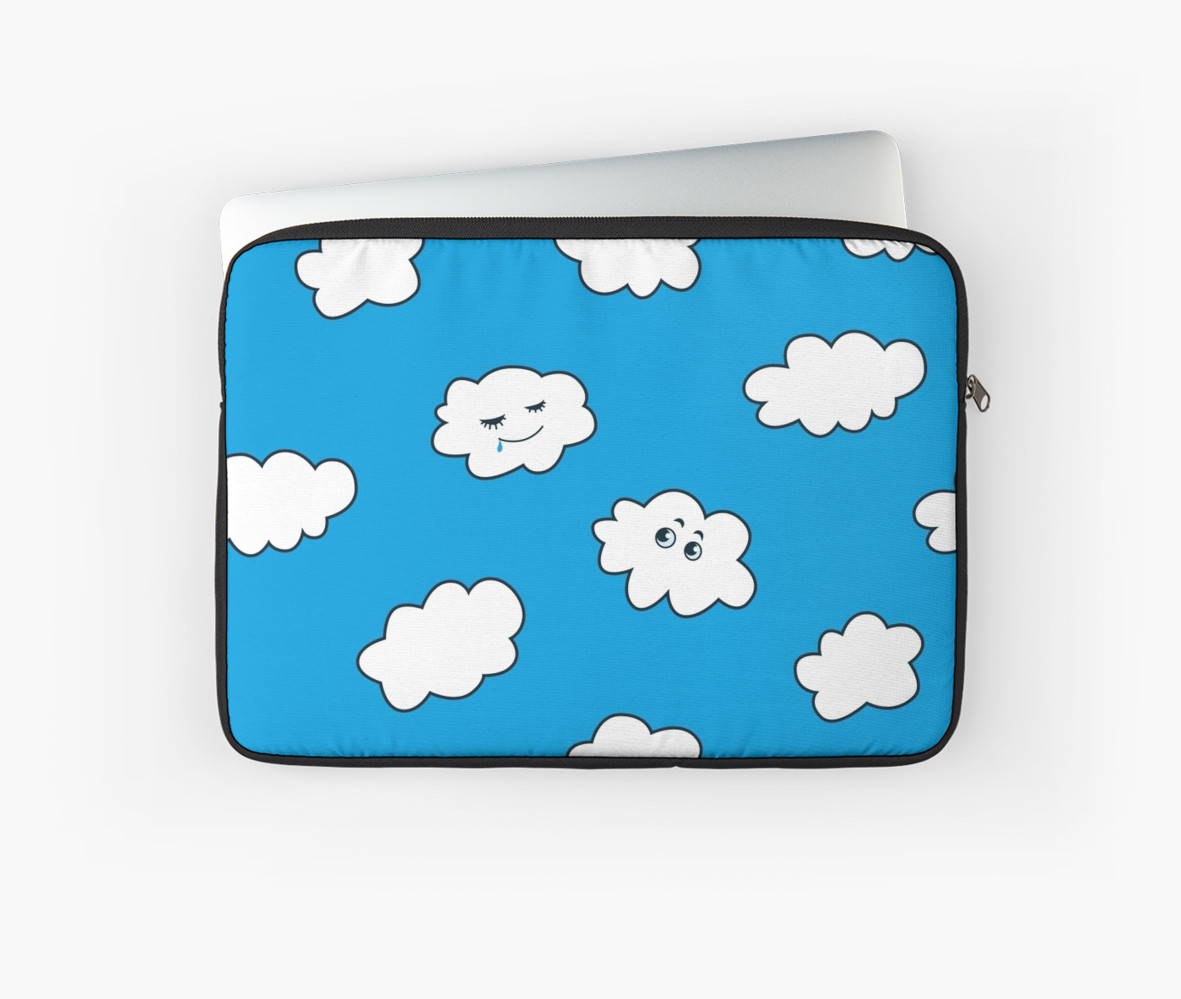 Funny clouds laptop sleeve / Redbubble