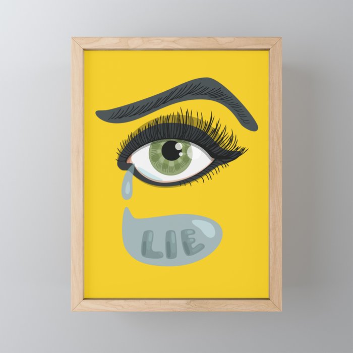 eye with tears mini art print