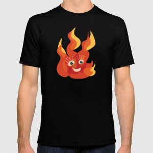 Cute flame character t-shirt / Society6