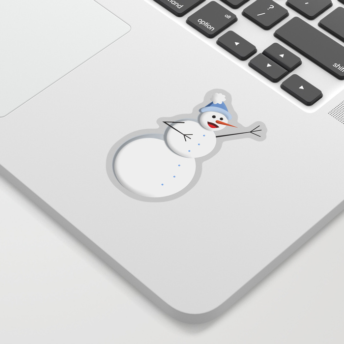 Singing snowman sticker at Society6