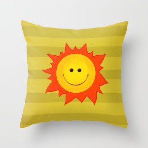 Happy Sun pillow / Society6