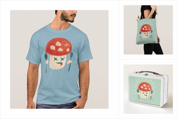 Funny poisoned mushroom Zazzle collection