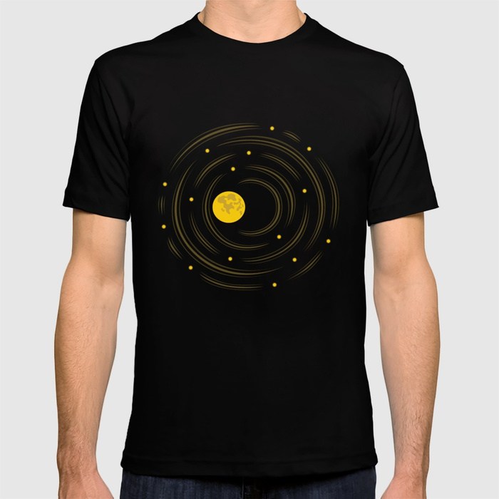 Space art moon and stars dream t-shirt at Society6