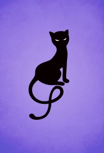 purple gracious evil black cat iphone wallpaper by boriana giormova
