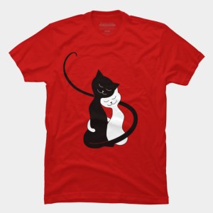 Hugging Love Cats T-Shirt at Design By Humans