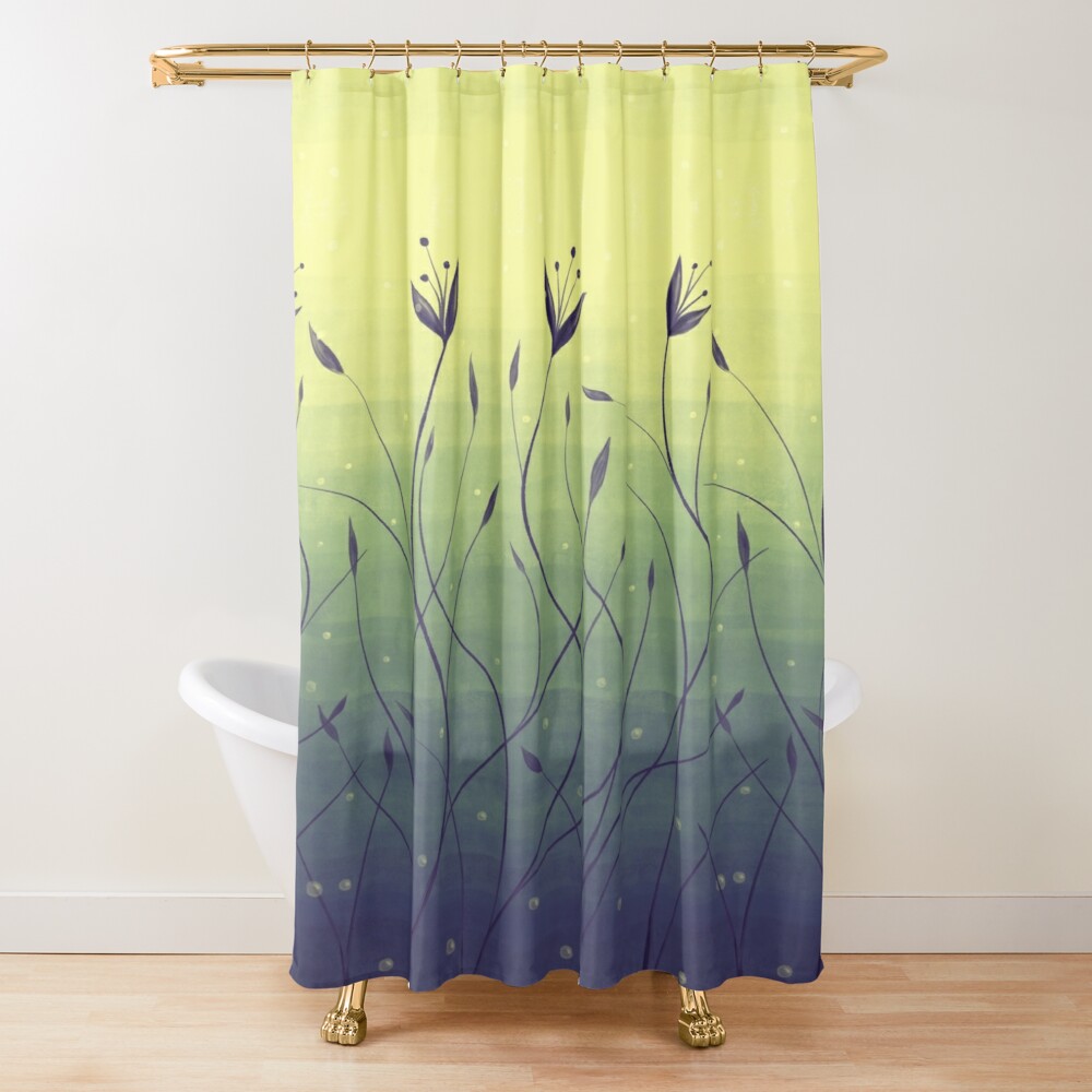 Algae shower curtain