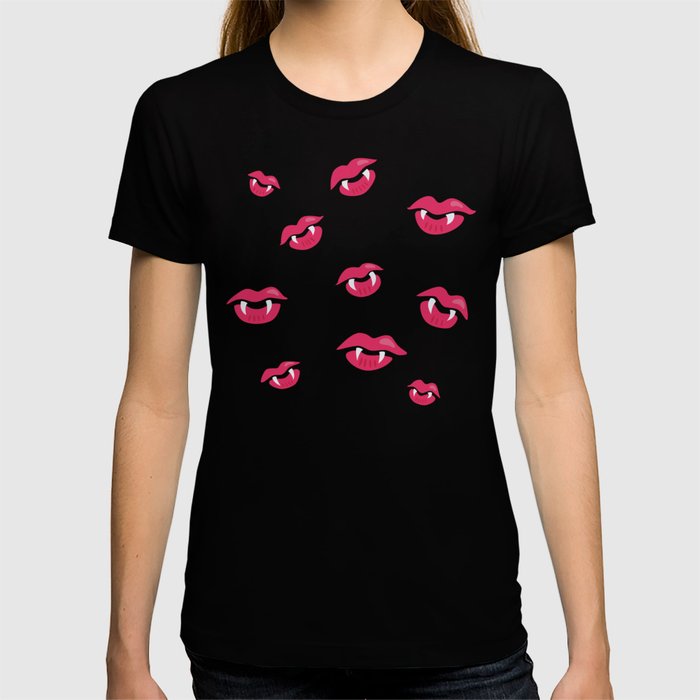Vampire lips customisable t-shirt