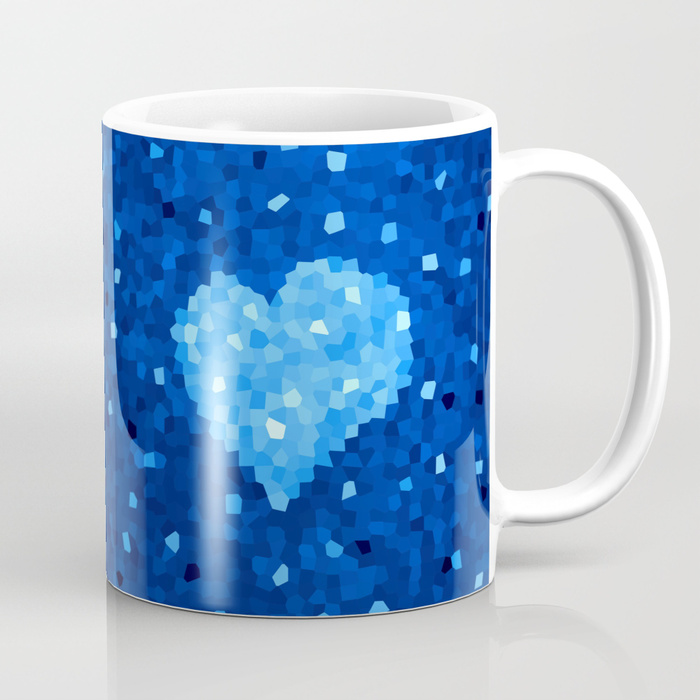 Crystal Blue Heart mug at Society6
