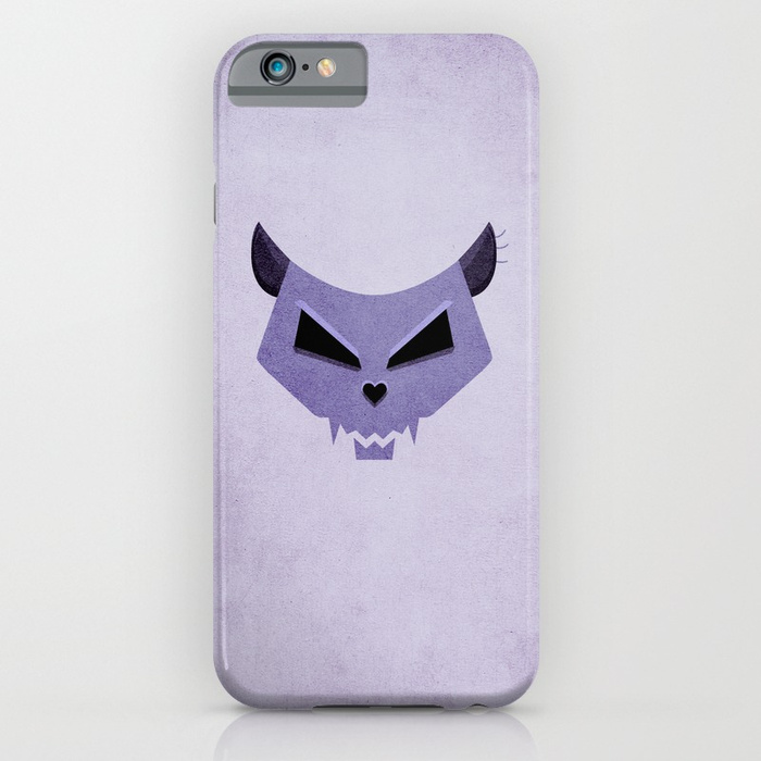 Purple Funny Evil Cat Skull iPhone case / Society6
