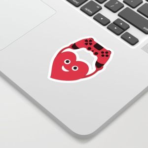 Gamer heart sticker at society6
