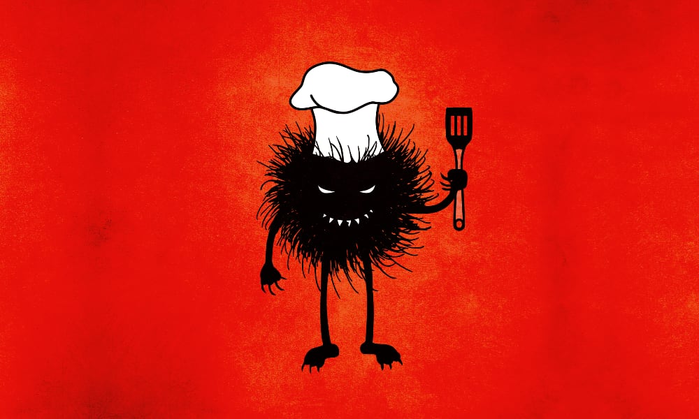 Evil chef character illustration