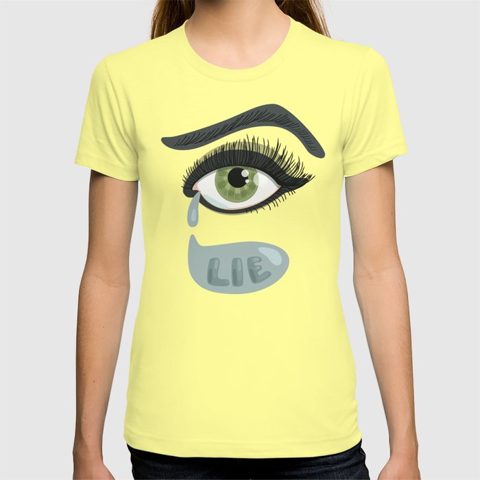customizable tee with a staring eye in tears