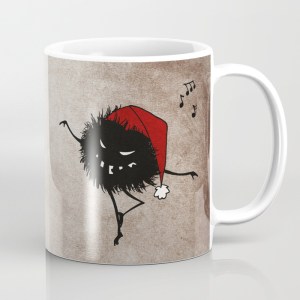 Dancing Christmas bug mug at Society6