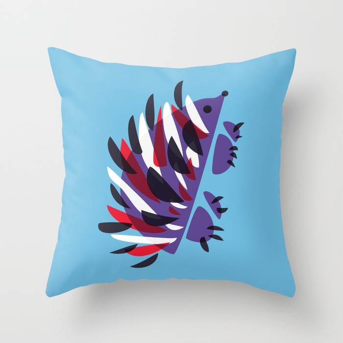 Abstract hedgehog pillow at Society6