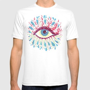 Blue psychedelic eye tee / Society6