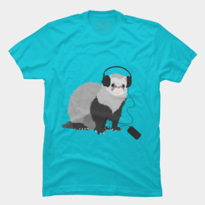 Funny animals t-shirts featuring ferret by boriana at Design By Humans