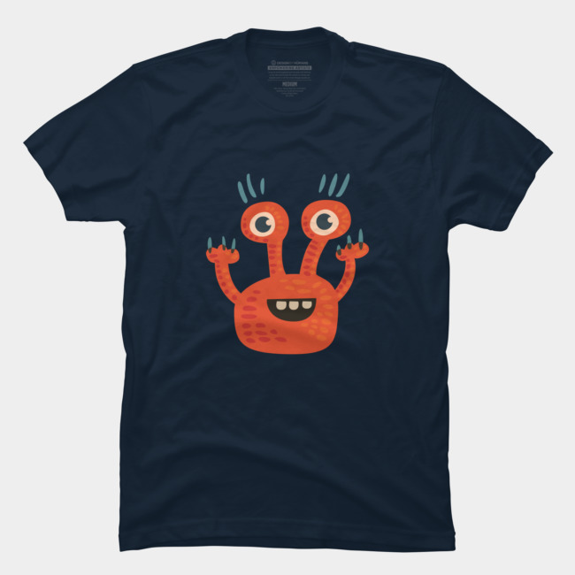 Cute orange creature shirt tee at Design By humans