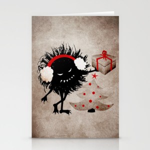 Evil Bug Gives Christmas Present card at Society6