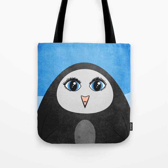 Geometric penguin bag at Society6