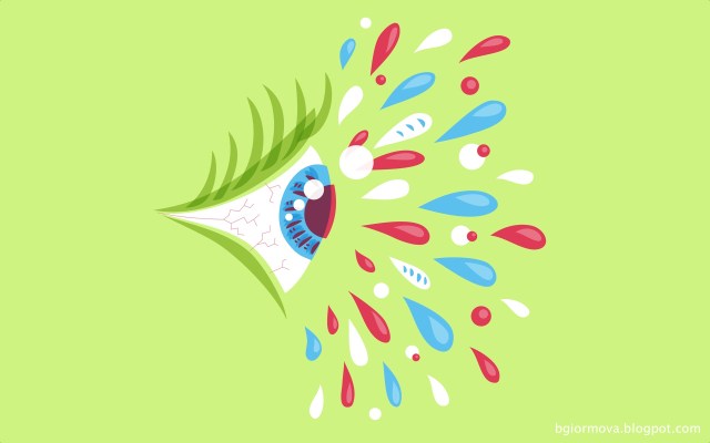 psychedelic eye side desktop wallpaper