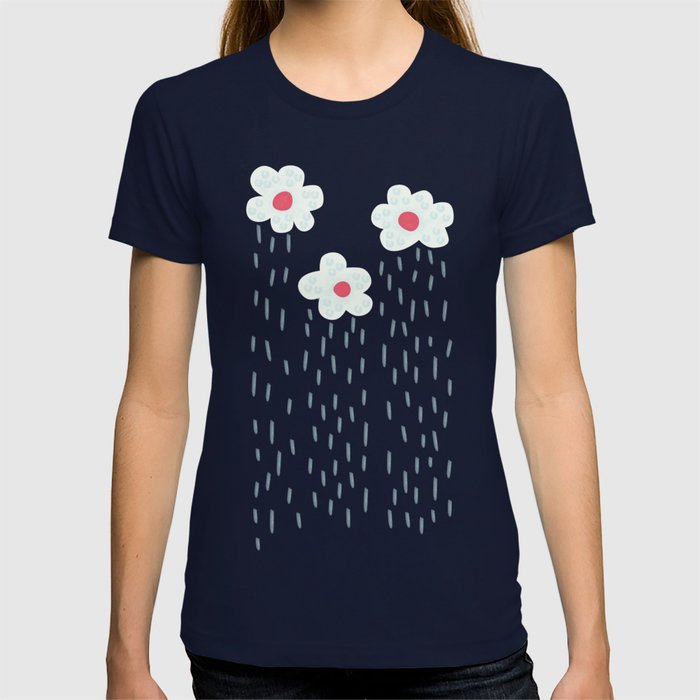 rainy flowers customisable tee