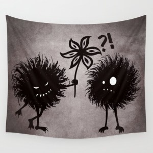 Evil bugs friends cute gothic tapestry at Society6
