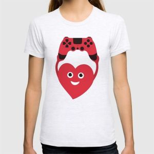 Gamer heart t-shirt at society6