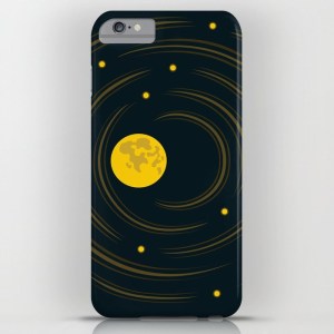 Space art moon and stars dream iPhone case at Society6