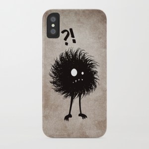 Evil bug wondering iPhone case at Society6