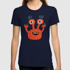 Funny orange monster tee at Society6