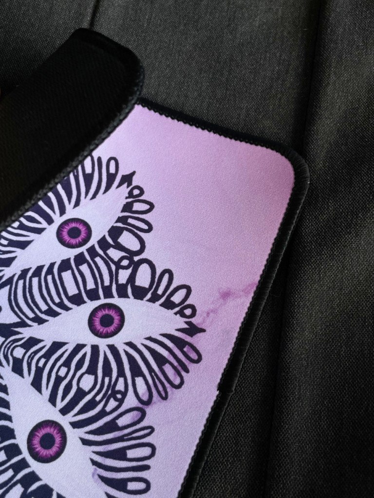 Horror inspired mousepad detail