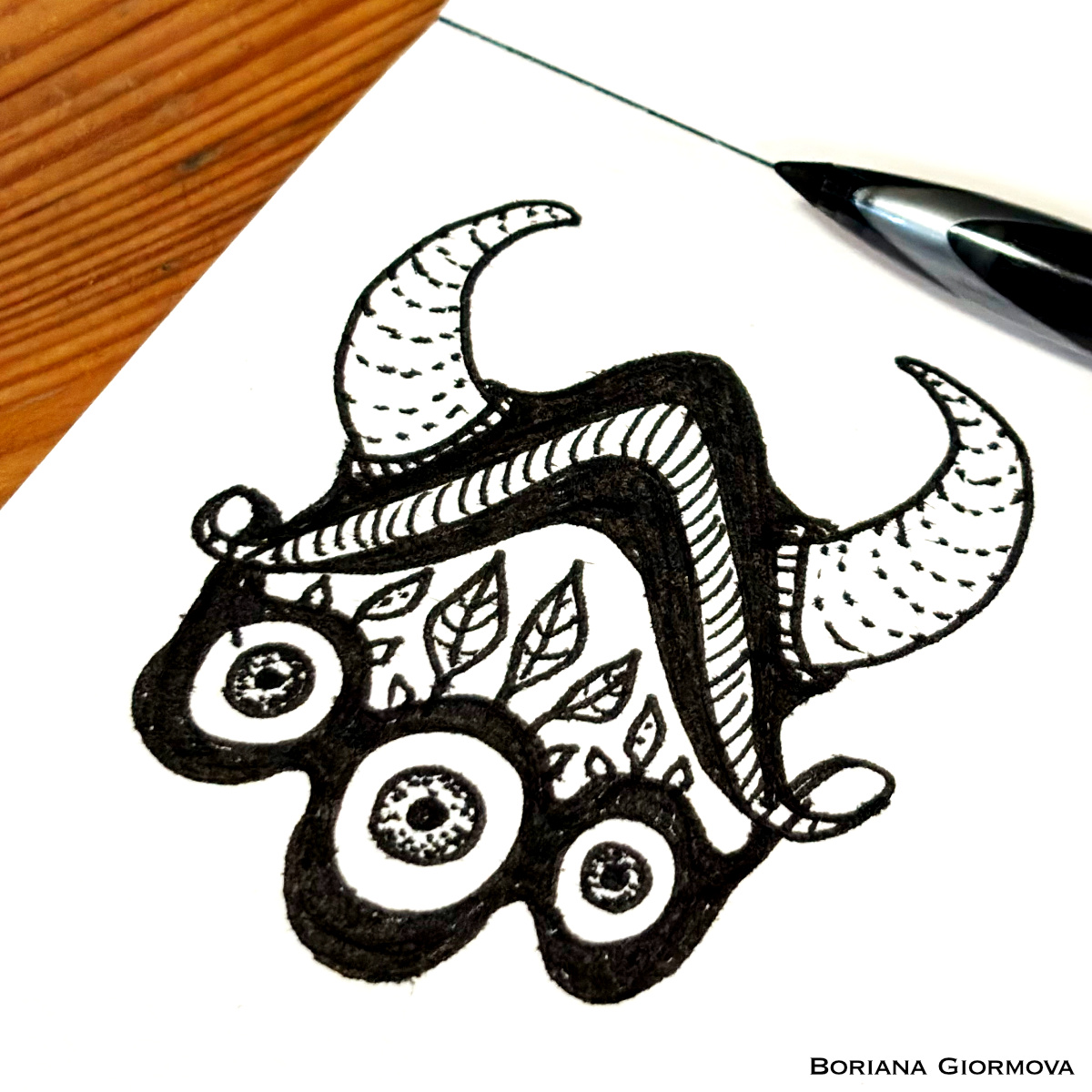 Ink sketches of eyes and&nbsp;monsters