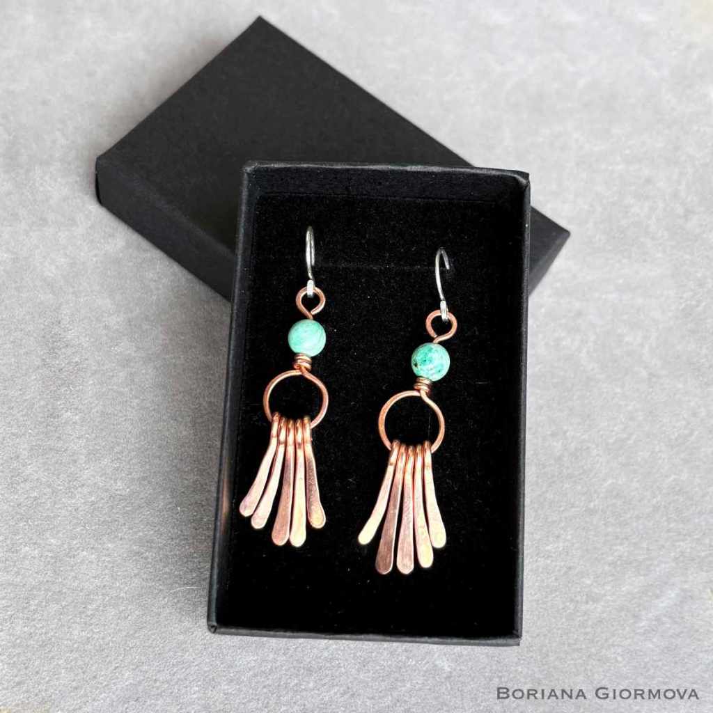 earrings in a jewelry box